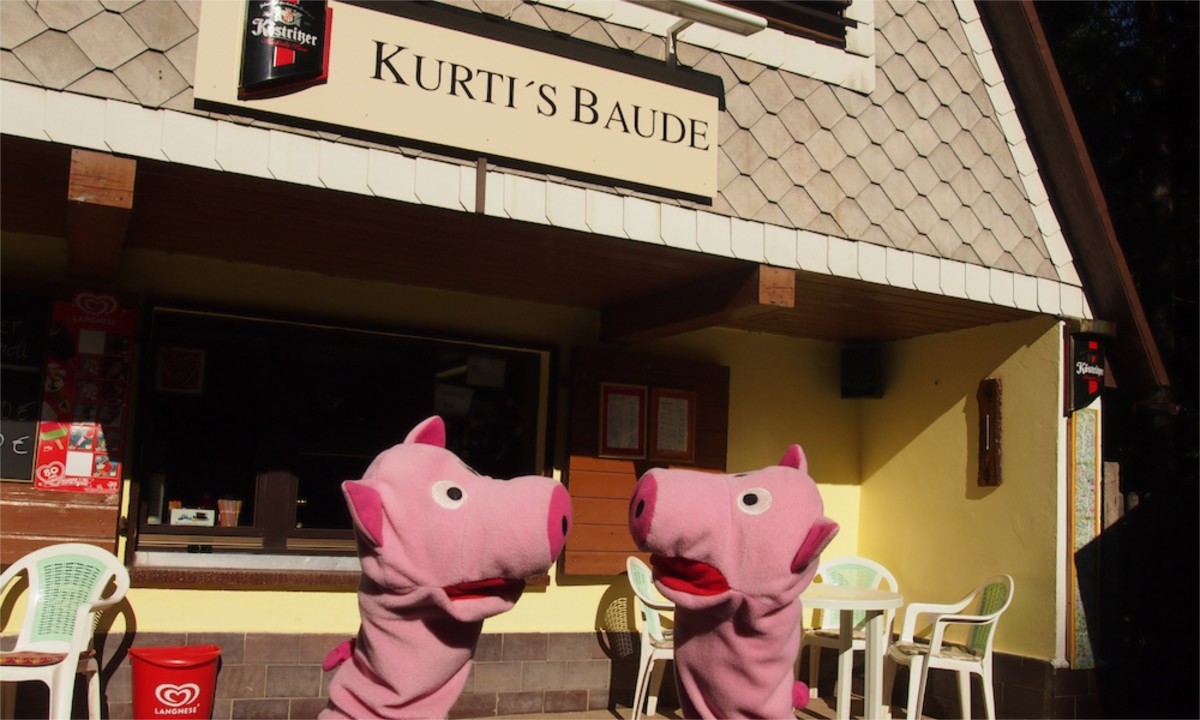 Anschließend ein Bier bei Kurti's Baude. 